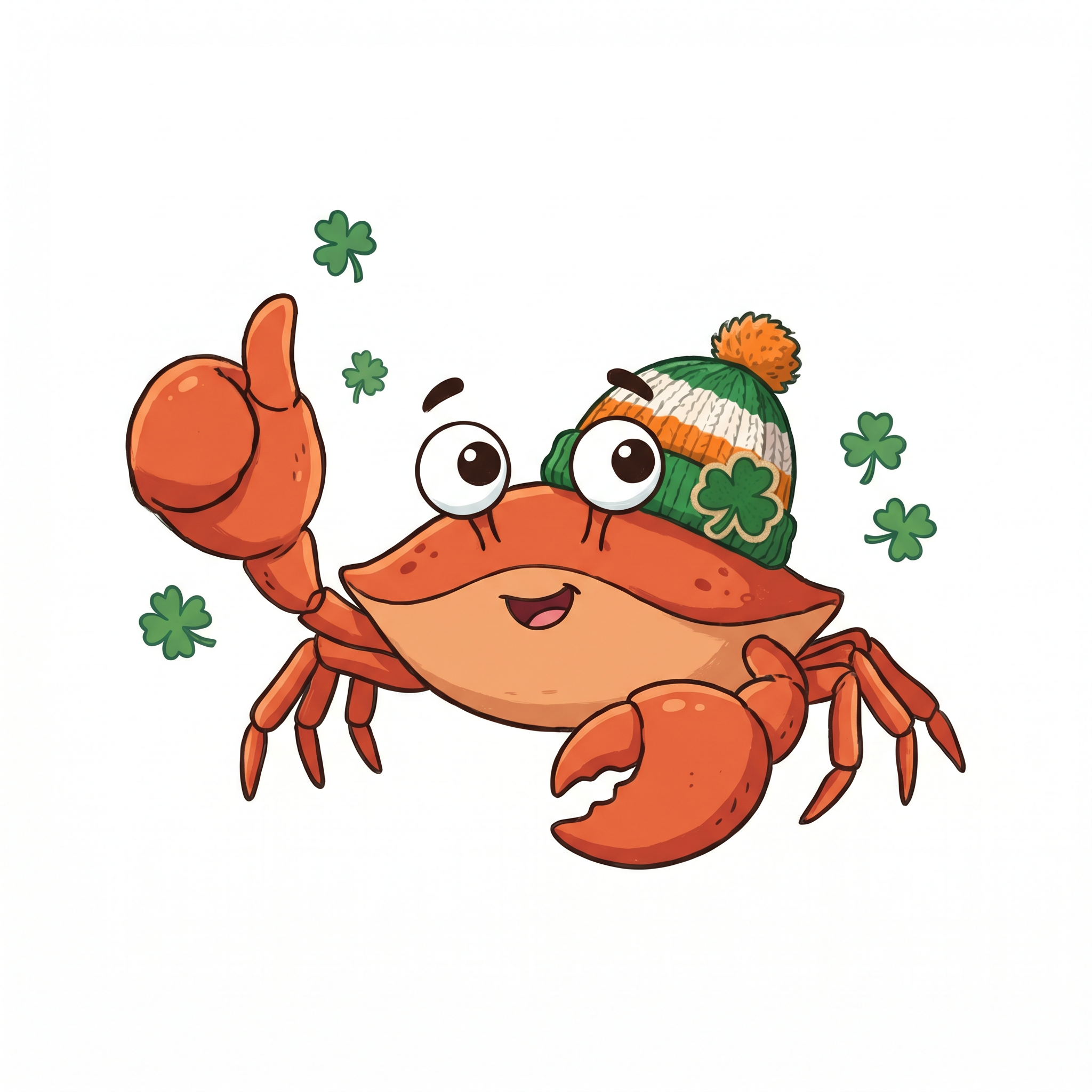 ClawCloud.ie - Irish Crab mascot with flag